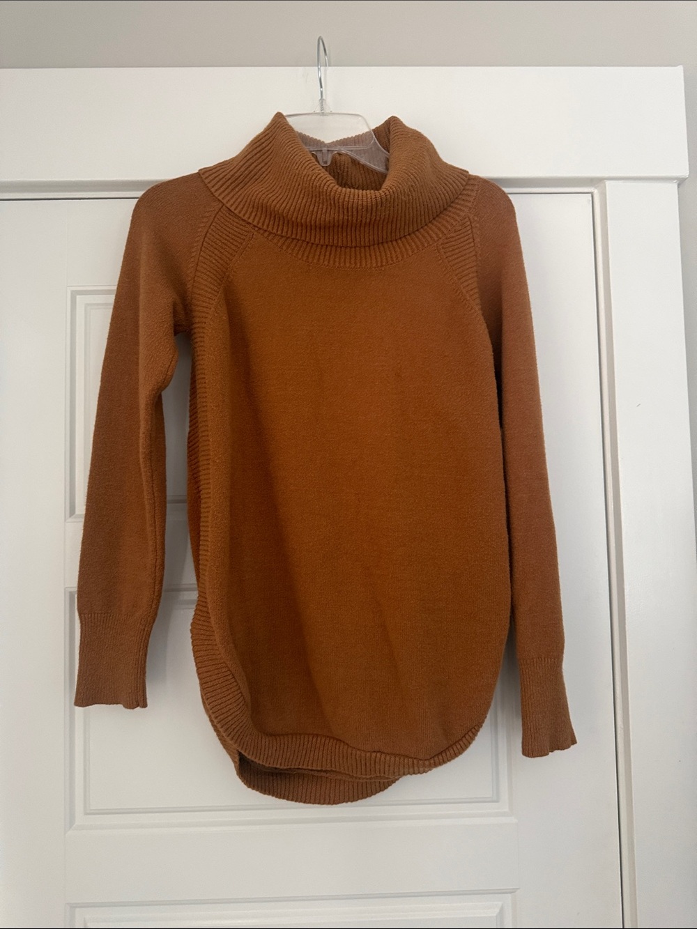 Cozy Turtleneck Sweater in Rust Brown